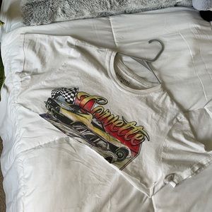 This a corvette t-shirt cropped , short but cute.